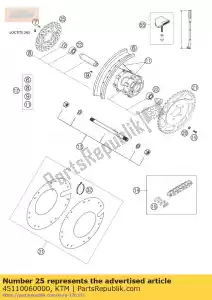 ktm 45110060000 tarcza hamulcowa tylna d = 140mm 2004r - Dół