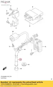 suzuki 3351048B10 tampa assy, ??faísca - Lado inferior