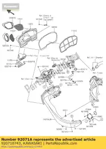 kawasaki 920710743 oeillet zx1000pff - La partie au fond