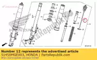 51450MGE003, Honda, bullone, fr. forchetta honda  vfr 1200 2010 2011 2012 2013 2017, Nuovo