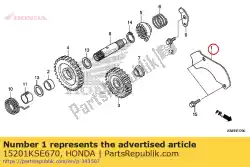 Ici, vous pouvez commander le plaque, guide d'huile auprès de Honda , avec le numéro de pièce 15201KSE670: