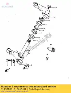 suzuki 5145208010 clip,sp.cable - Bottom side