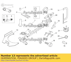 Piaggio Group GU05902530 gearbox housing support - Bottom side