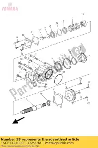 yamaha 1SCE74240000 circlip 1 - La partie au fond