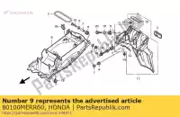 80100MERR60, Honda, guardabarros b, rr. honda cbf 600 1000 2008 2009 2010 2011 2012, Nuevo