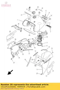 yamaha 1D2241620000 emblème 2 - La partie au fond