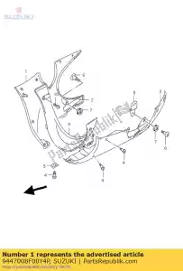 Suzuki 9447008F00Y4P motorkap, onder, r - Onderkant