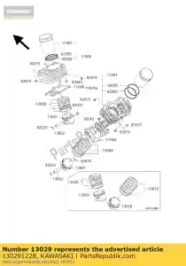 kawasaki 130291228 zuigermotor l, o / s, 0 vn800-a1 - Onderkant