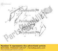 B043506, Piaggio Group, Protezione silenziatore dx aprilia dorsoduro zd4tv000, zd4tv001, zd4tva00, zd4tva01, zd4tvc00,  1200 2010 2011 2012 2013 2016, Nuovo