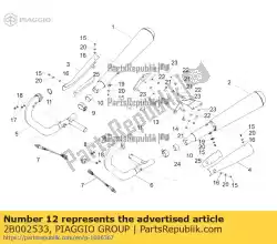 Here you can order the right silencer support bracket with i. P. From Piaggio Group, with part number 2B002533: