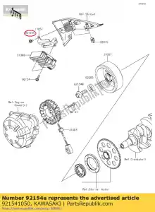 kawasaki 921541050 bullone, flangiato, 6x12 er650fcf - Il fondo