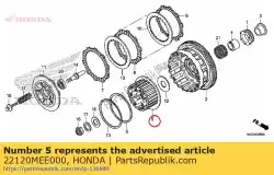 Qui puoi ordinare al centro, frizione da Honda , con numero parte 22120MEE000: