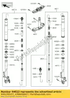 440230107, Kawasaki, cilinder-set-vork, rechts kawasaki z eversion d  b c a z800 abs bds ads bef 800 , Nieuw