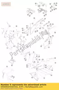 ktm 6900800400030A fr.fair.lo.part r / s zwart rc8 - Onderkant