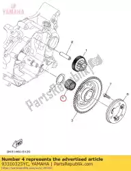 Ici, vous pouvez commander le palier auprès de Yamaha , avec le numéro de pièce 93310325YC: