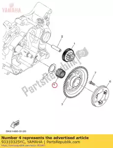 yamaha 93310325YC palier - La partie au fond