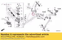 45157MGZJ40, Honda, clamper c, fr. brake hose honda  cb 500 2013 2017 2018 2019 2021, New