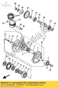 Yamaha 55V114000100 krukas assy - Onderkant