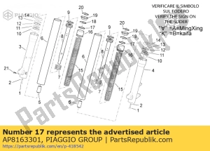 aprilia AP8163301 o-ring - Lato superiore