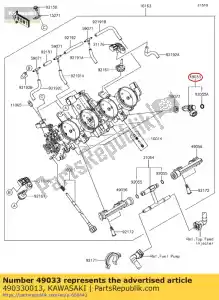 Kawasaki 490330013 dysza wtryskowa zx600p7f - Dół