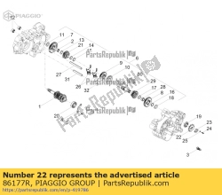 Aprilia 86177R, Pignon z = 11, OEM: Aprilia 86177R