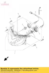 yamaha 5RU843590000 cable, faro - Lado inferior