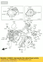 11061S105, Kawasaki, uszczelka os?ony magneto lv1000-a1 kawasaki klv 1000 2004 2005, Nowy