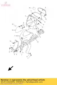 yamaha 5EUF155200P8 guardabarros, lnmg interno - Lado inferior