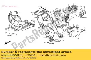 Honda 64205MN5000 moldagem, r. fr. lado - Lado inferior
