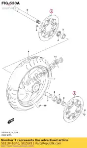 Suzuki 5921041G40 disc,fr brake r - Bottom side