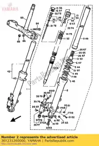 Yamaha 36Y231260000 tube, outer 1 - Bottom side