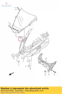 suzuki 6431047H00 pára-brisa - Lado inferior