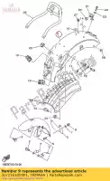 3LV2161000P1, Yamaha, parafango posteriore comp. smx yamaha  250 2018 2021, Nuovo