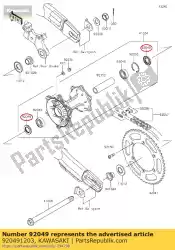 Aquí puede pedir aceite de sellado, bjnc2 25425 kx125-d1 de Kawasaki , con el número de pieza 920491203: