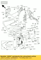 140371249RZ, Kawasaki, radiateur écran blanc kx80-w1 kawasaki kx 80 85 1997 1998 1999 2000 2001 2002 2003 2005 2006 2007 2008, Nouveau