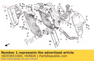 Honda 18293KE1000 wrijven. pkg.shroud - Onderkant