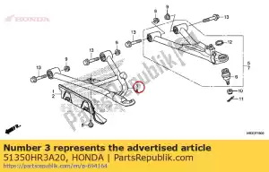 honda 51350HR3A20 conjunto de brazo., r. fr. más bajo - Lado inferior