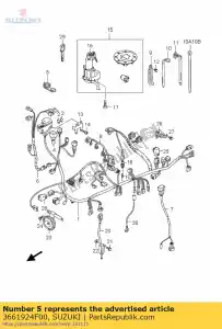 Suzuki 3661924F00 guide, câblage ha - La partie au fond