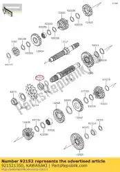 Qui puoi ordinare collare klx250s9f da Kawasaki , con numero parte 921521350: