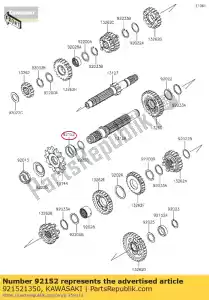 kawasaki 921521350 collar klx250s9f - Lado inferior