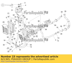 Aprilia 621365, Cobrir, OEM: Aprilia 621365