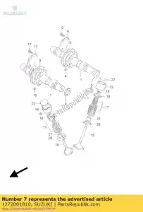 suzuki 1272001810 árbol de levas, exh. - Lado inferior