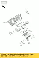 130081214, Kawasaki, piston-set-ring kvf360-a1 kawasaki kvf 360 2003 2004 2005 2006 2007 2008 2009 2010 2011 2012 2013, Nouveau