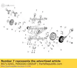 Here you can order the bushing half-shell. Yellow from Piaggio Group, with part number 8571320G: