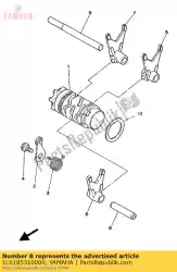 Here you can order the bar, shift fork guide 1 from Yamaha, with part number 1LX185310000: