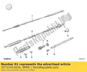 bmw 32731451636 choke cable - Bottom side