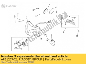 aprilia AP8127702 transparente linse f.rh-r.lh - Oberseite