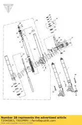 Tutaj możesz zamówić tuleja ? Lizgowa od Triumph , z numerem części T2045863: