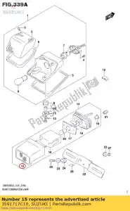 Suzuki 3591717C10 couvercle, lentille - La partie au fond