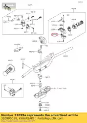 Ici, vous pouvez commander le boîtier, accélérateur, lwr kx85acf auprès de Kawasaki , avec le numéro de pièce 320990038: